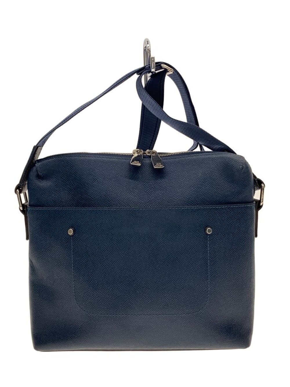 LOUIS VUITTON Grigori Messenger Taiga Leather Navy Blue